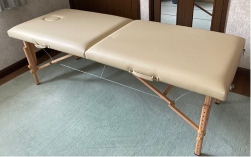 軽量折りたたみ木製マッサージベッド（有孔）他セット