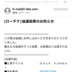 backnumberライブ電子チケット