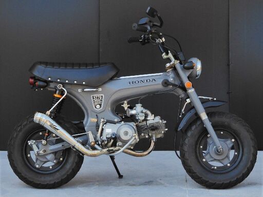 愛媛発★ ダックス DAX ST70 エンジン好調♪ 88ccボアアップ KEIHINNキャブ HOTLAP ワンオフマフラー 艶消し カスタム 始動動画有 現状販売