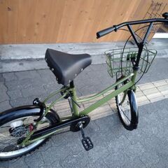 美品☆APRES MIDI[アプレミディ]20吋 コンパクト自転車 シングル/オリーブ