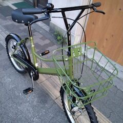 美品☆APRES MIDI[アプレミディ]20吋 コンパクト自転車 シングル/オリーブ