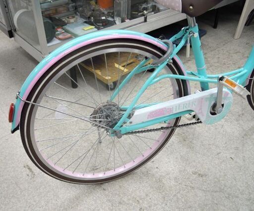 あさひ自転車 シェリール 24インチ パステルカラー カゴ付き 自転車