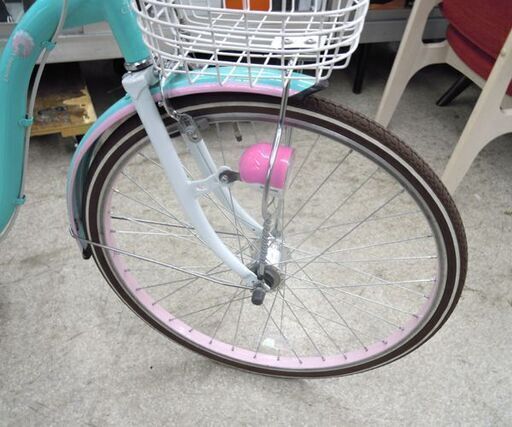 あさひ自転車 シェリール 24インチ パステルカラー カゴ付き