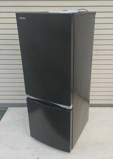 東芝 冷蔵庫 153L セミマットブラック  2ドア 右開き 2020年製 GR-S15BS (K)