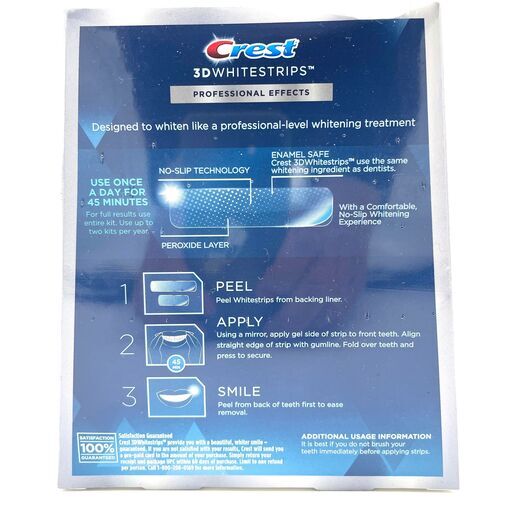 【新品・未使用・配送可】Crest 3D Whitestrips Professional Effects At-home Teeth Whitening Kit Level 18 Whiter