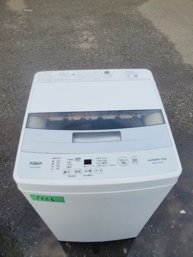 ✨2021年製✨ 1226番 アクア✨電気洗濯機✨AQW-S45JBK‼️