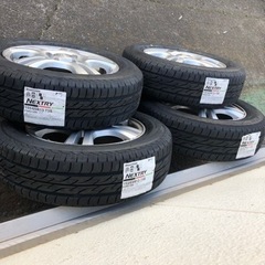 【取引完了】軽自動車用ブリジストンタイヤ新品155/65-13（汎用アルミホイール付き）