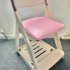 【中古品】木製 学習椅子 チェア イトーキ 子供用 ピンク