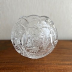 レトロ　球体　ガラス花瓶　花器