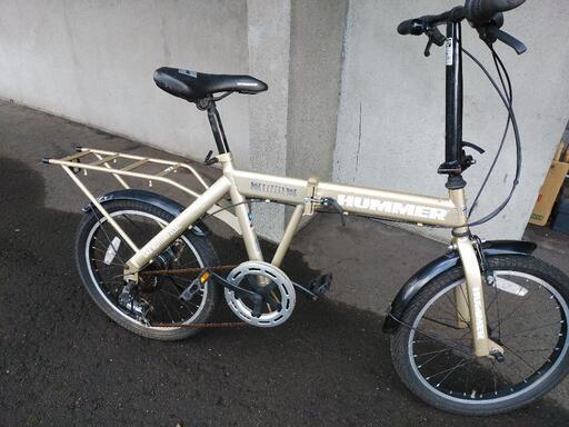 防犯登録料込み。札幌市内配達無料！中古折りたたみ自転車　ハマー。