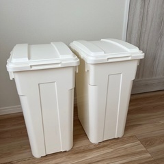 ゴミ箱(45L)2個セット(ホワイト)
