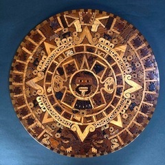 メキシコ アステカ文明 木製 カレンダー