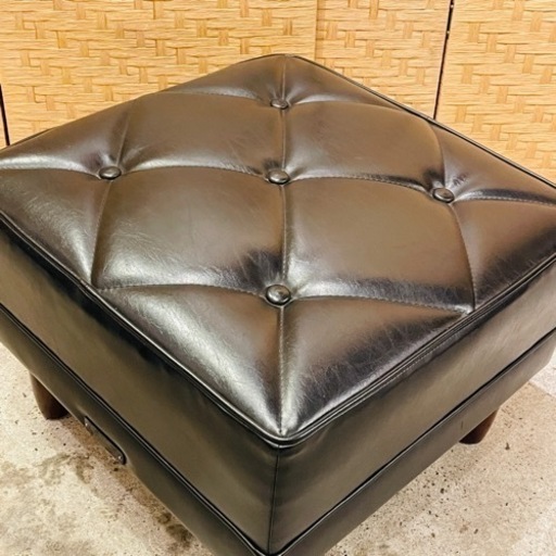 売約済み】カリモク karimoku スタンダードブラック オットマン