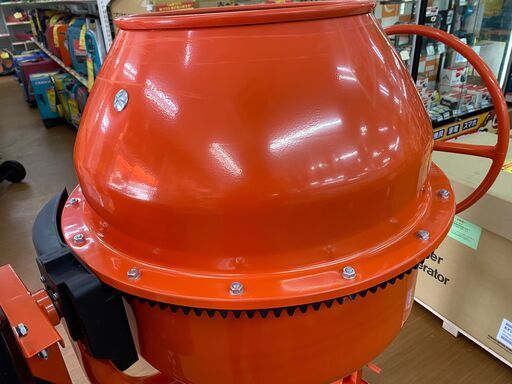 ▽【引取限定】キカイヤ コンクリートミキサー ドラム容量130L 練上量