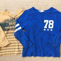 （東京・引き取り）H＆M他、キッズ長袖Tシャツ2枚組（110サイズ）