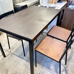 IKEA VANGSTA 伸長式 ダイニングテーブル サンドスベリ チェアセット 4 