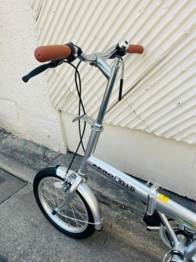 折りたたみ自転車 シルバー コンパクト16 OTOMO 売約済み】 AERO FOLDING 16型 折りたたみコンパクト自転車 シルバー