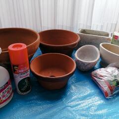 【無料】ガーデニング用品　陶器　プランター　植木鉢
