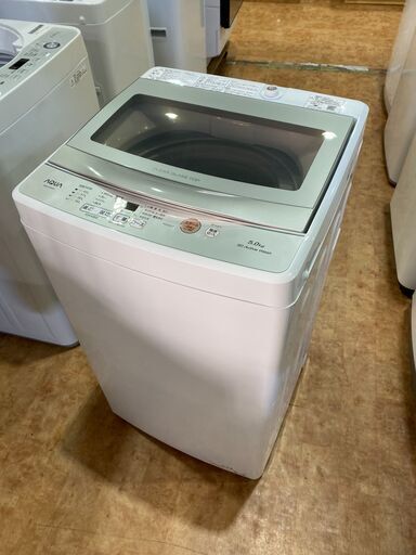 【愛品館市原店】AQUA 2022年製 5.0Kg洗濯機 AQW-S5M 【愛市I4S031207-104】