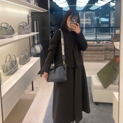 CARDBOARD FLARE DRESS COAT アメリ　コート