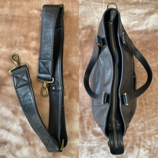 セール】sot ZEBUレザー 2wayトートバッグ （ショルダーベルト付き）