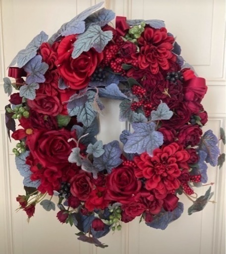 アンティークワインボルドーリース大きめ40㎝位 | semente-cdp.pt