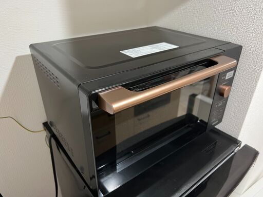 フラットオーブンレンジ 縦開き 18L ブラック YAMAZEN ヤマゼン NERP-018FV-B