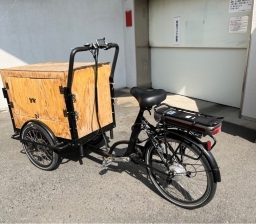 電動機付き！カーゴバイク(移動販売自転車)