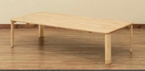 新品・送料無料】【完成品】継脚付 ウッディテーブル 120×60 BR/NA