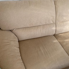 3人掛けソファ 送料込 ニトリ ベージュ 値下げご相談下さい】ニトリ 3人掛けソファ（ベージュ）