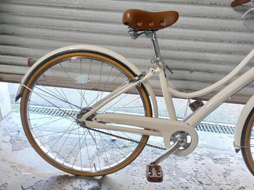 自転車中古 ABELIA ライトLED 鍵新品 タイヤ26インチ カラーシルバー