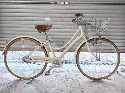 自転車中古　BRIDGESTONE　ステンレスカゴ　LEDライト　鍵付き　タイヤ26インチ