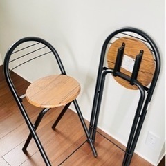 カフェチェア（ハイチェア・椅子）ウッド&ブラック