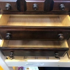 リサイクルサービス八光】北海道民芸家具 3段ミニチェスト アンティーク