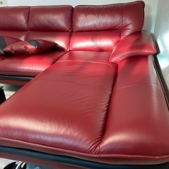 [商談中] ニトリ3人掛けカウチソファ　テーブルセット