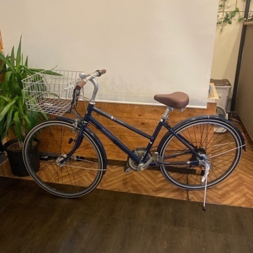 【ブリヂストン！MarkRosa】LEDオートライト　6段変速　26インチ自転車　ネイビー