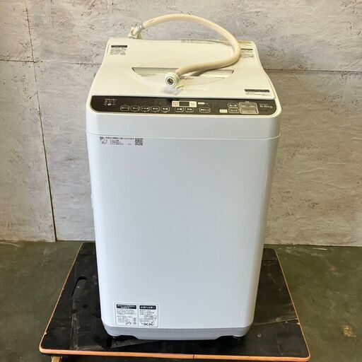 【SHARP】 シャープ 電気洗濯乾燥機 5.5kg ES-TX5TC-W 2018年製