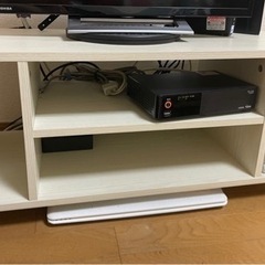 テレビボードホワイト(キャスター付き)