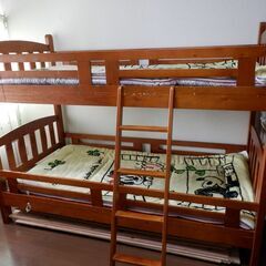 【ネット決済】中古二段ベッドと新品敷パッド＆敷マット