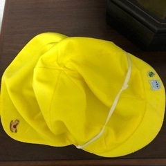 保育園　黄色　帽子　ワッペン付き