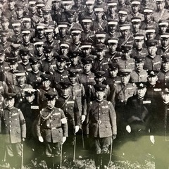 御野立所の観兵式集合写真(昭和天皇/軍人/戦時)額入り
