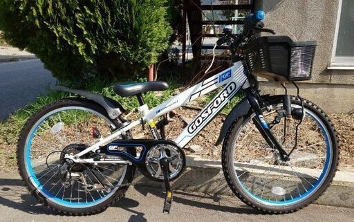 子供用自転車 キッズサイクル 22インチ ゴスフォード シマノ6段変速 LEDブロックライト　　美品