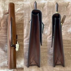 美品 正規 DAKS ダックス ACE エース社 上質 牛革レザー使用 カジュアル A4 ブリーフケース 多機能 ビジネスバッグ ブラウン 茶 ダックス ビジネスバッグ メンズ ダックス ビジネスバッグ DAKS