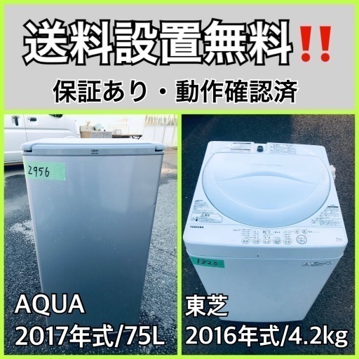 送料設置無料❗️業界最安値✨家電2点セット 洗濯機・冷蔵庫2510