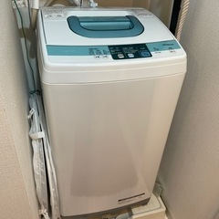 日立洗濯機、1人暮らし用、白