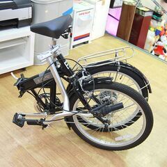 ②折りたたみ自転車 20インチ E-Style 黒 6段変速 折り畳み 折畳み