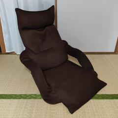 取引中【処分】ニトリ／低反発入肘付き座椅子（テリー）／茶色