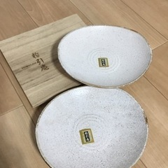 [未使用品] 粉引庵 KOBIKI-AN お好み皿2枚組