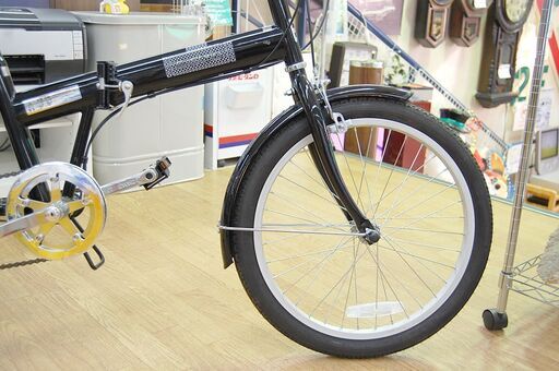 ②折りたたみ自転車 20インチ E-Style 黒 6段変速 折り畳み 折畳み