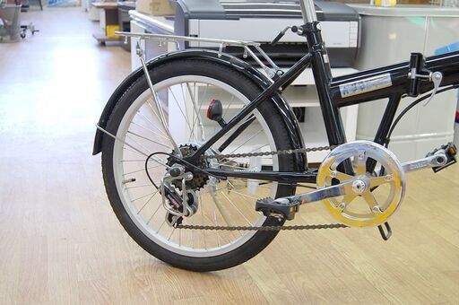 ②折りたたみ自転車 20インチ E-Style 黒 6段変速 折り畳み 折畳み